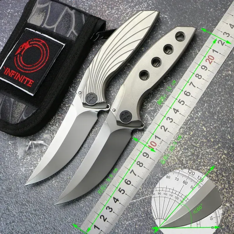 Infinite Twin M390 folding knife — Titanium EDC, M390 steel Infinite Twin M390 folding knife — Titanium EDC, M390 steel