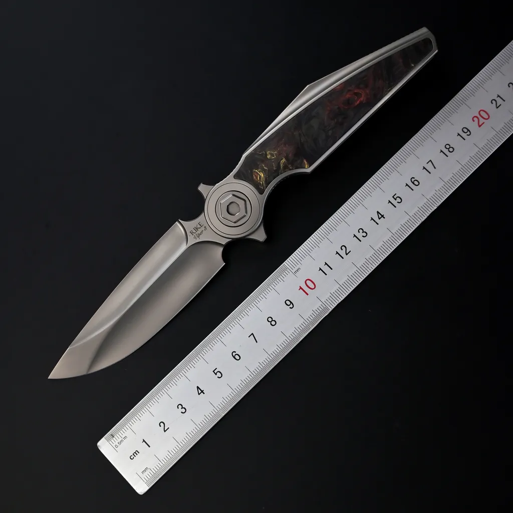 Rike Viper 3 M398 knife — Titanium EDC, Titanium handle