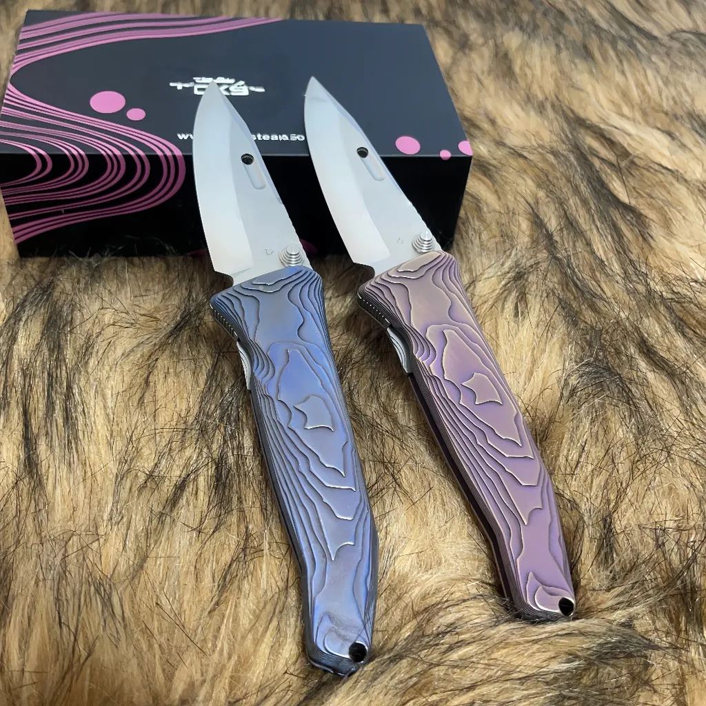 ZDP-189 folding knife — Titanium EDC, Titanium handle