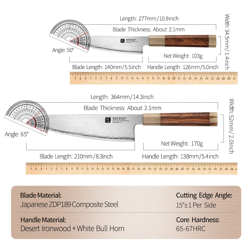 Xinzuo kitchen knife set · 188 — Kitchen, Premium steel