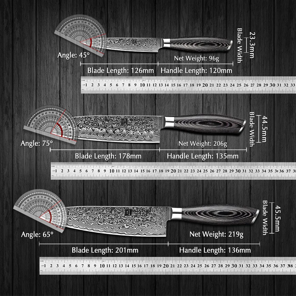 Xinzuo VG-10 kitchen knife set — Damascus, Damascus steel — capture 3