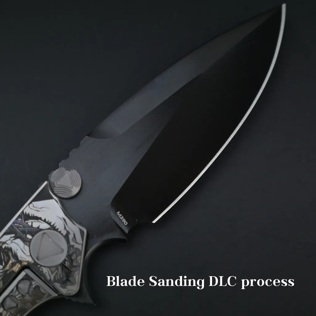 Undead Spartans M390 Folding Knife — Folding Knives, Titanium handle — capture 3