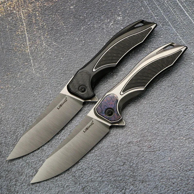 Libing CPM-20CV folding knife · 205 — Titanium EDC, Titanium handle