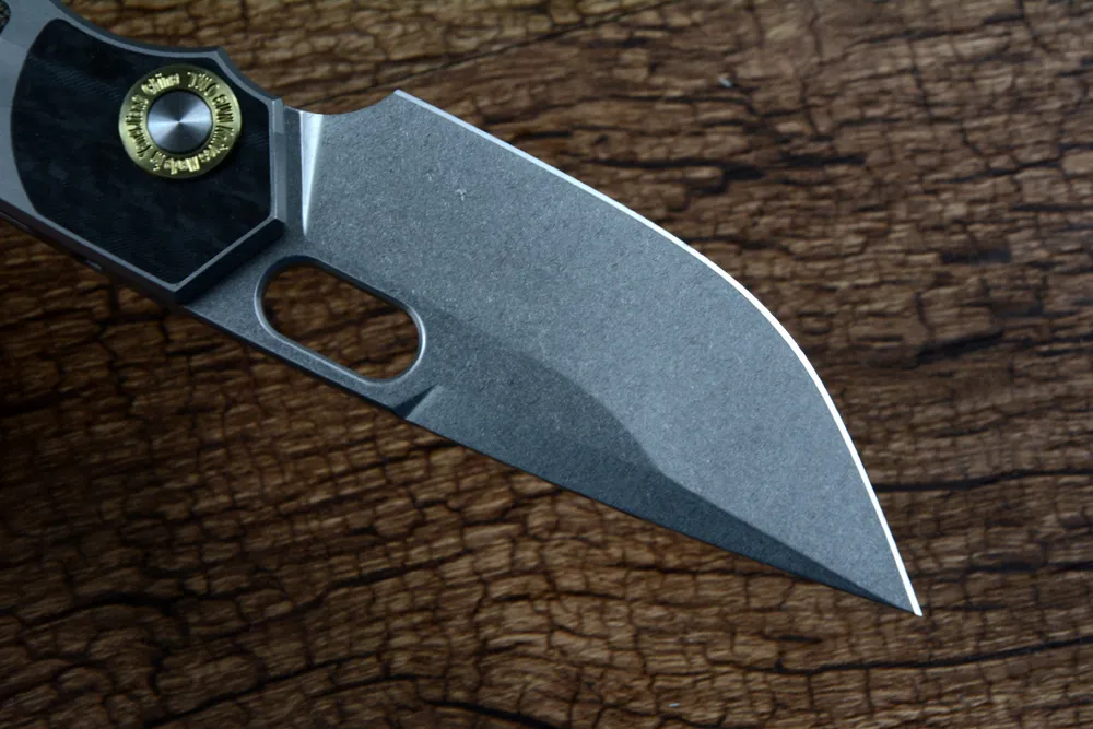 Twosun TS142 M390 folding knife — Titanium EDC, Micarta handle — capture 2