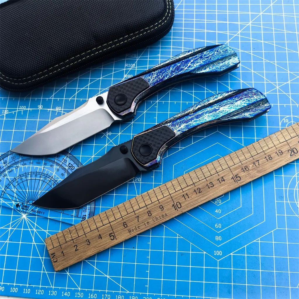 QK M390 folding knife — Titanium EDC, Titanium handle
