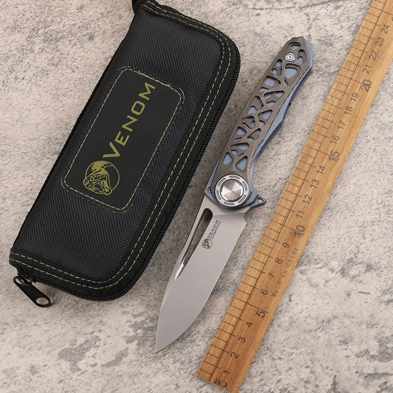 Venom Harpoon M390 — Titanium EDC, Carbon fiber
