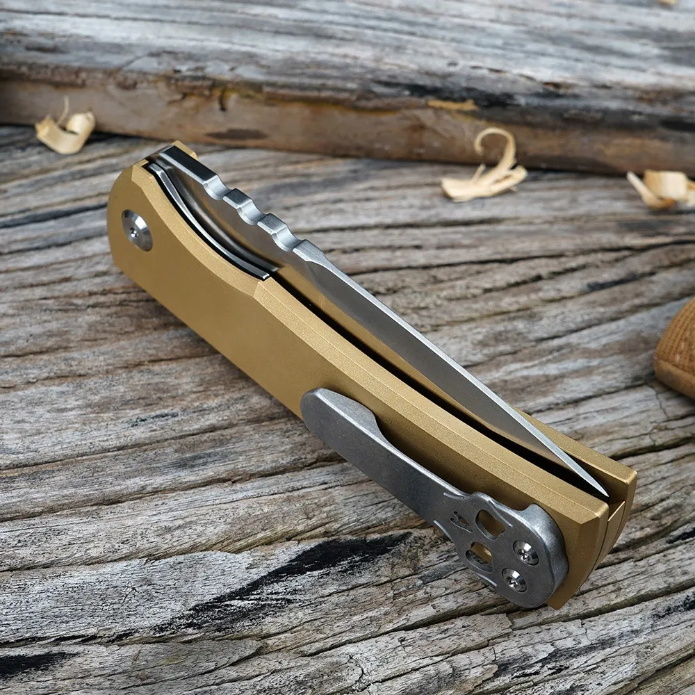 Redeemer 229 M390 — Folding Knives, Brass handle