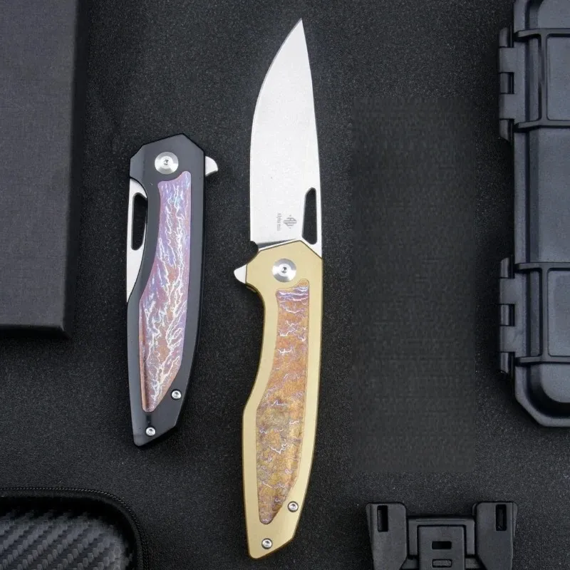 Alpha N690G folding knife — Titanium EDC, Titanium handle