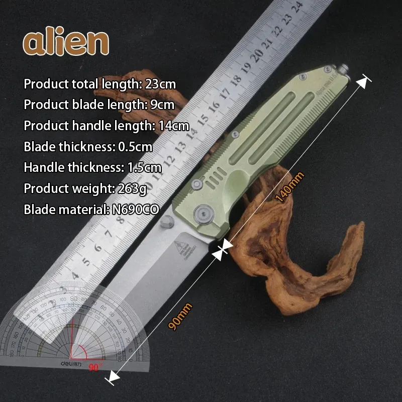 N690G titanium fruit knife — Titanium EDC, Titanium handle