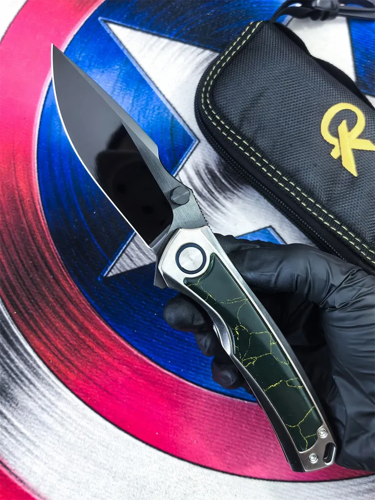 QK DLC VG-10 folder — Titanium EDC, Titanium handle