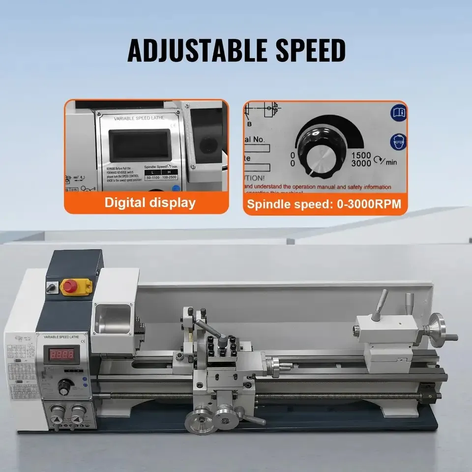 SIHAO 220×600 metal lathe — Knife Making, Variable-speed metal lathe