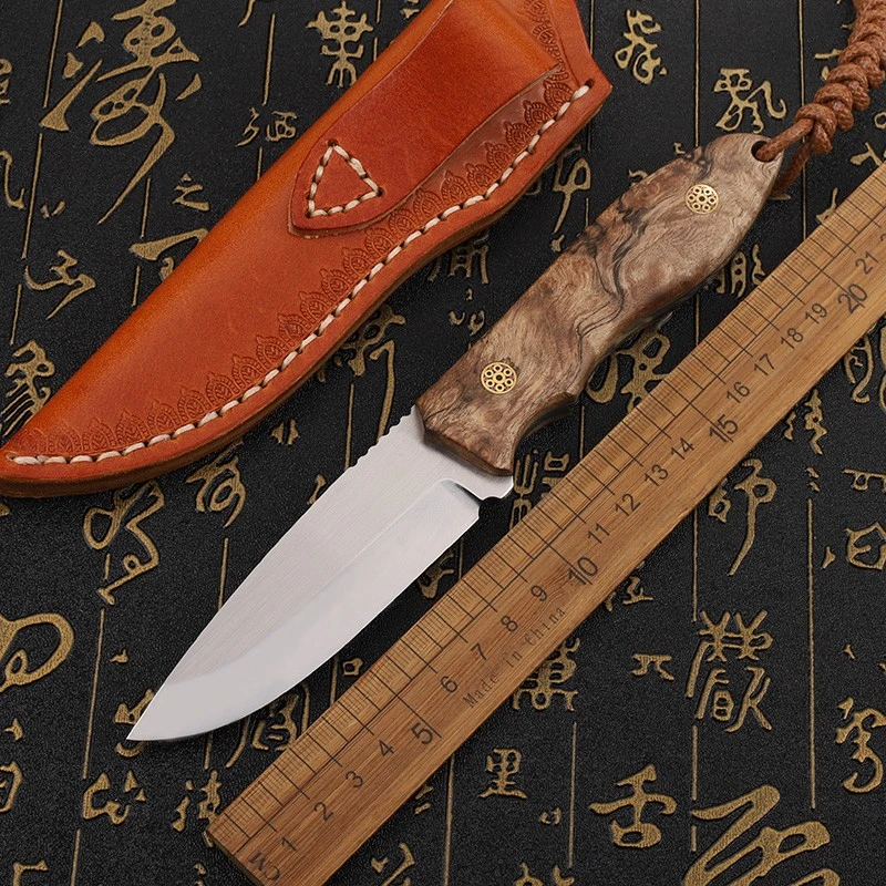 14C28N shadow-wood fixed blade — Fixed Blade, 14C28N steel