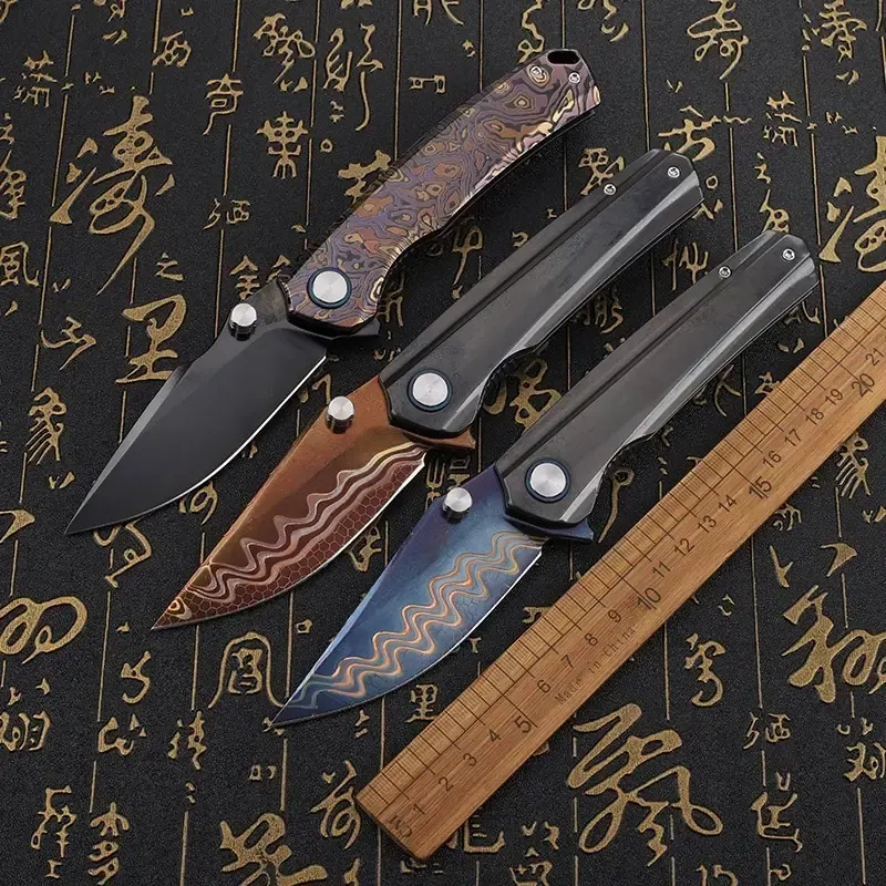 VG-10 DLC titanium folding knife — Titanium EDC, VG-10 steel VG-10 DLC titanium folding knife — Titanium EDC, VG-10 steel