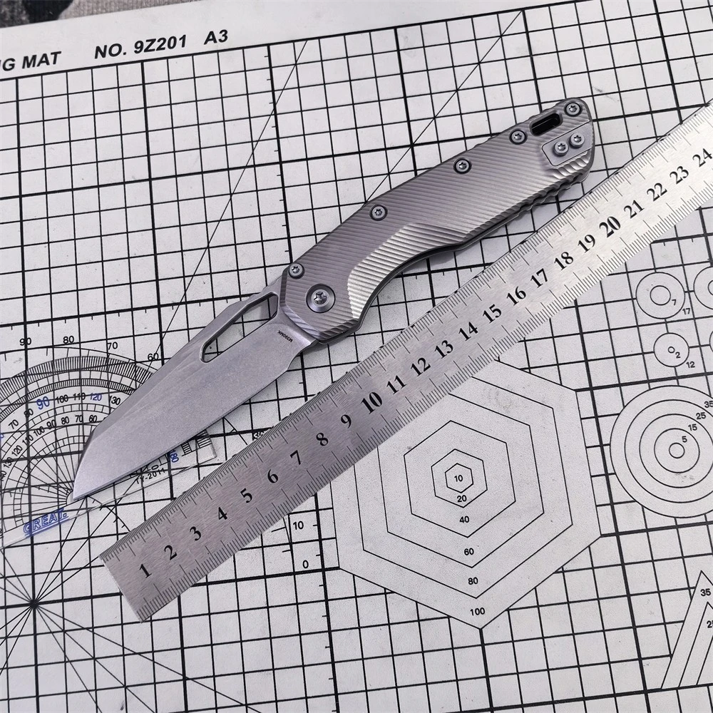 MSI 9Cr18MoV folding knife — Titanium EDC, 9Cr18MoV steel MSI 9Cr18MoV folding knife — Titanium EDC, 9Cr18MoV steel