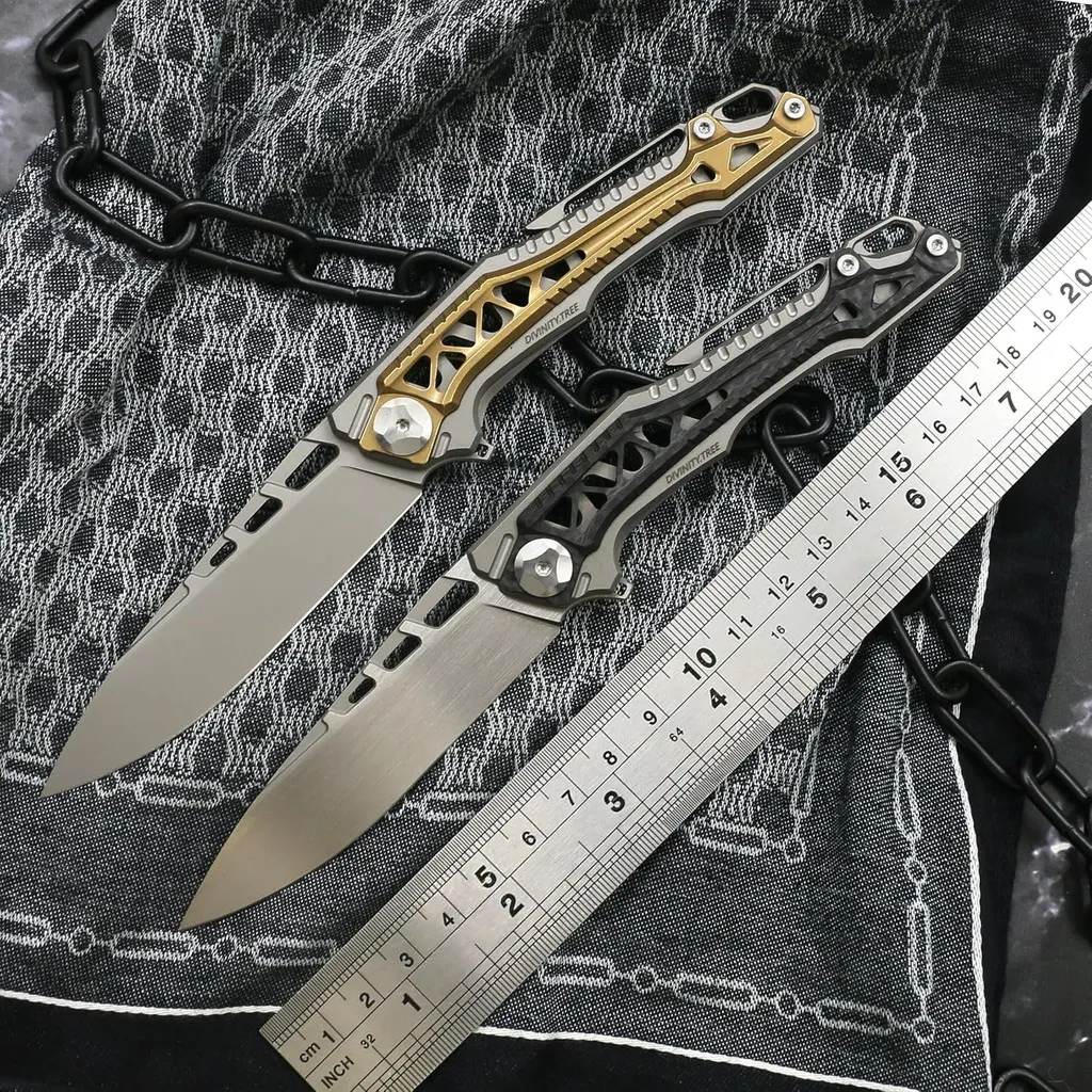 Divinity Tree M390 folder — Titanium EDC, M390 steel